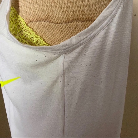 SACAI x NIKE sz S Tank Top White Volt Lace NIKELAB - Picture 5 of 14